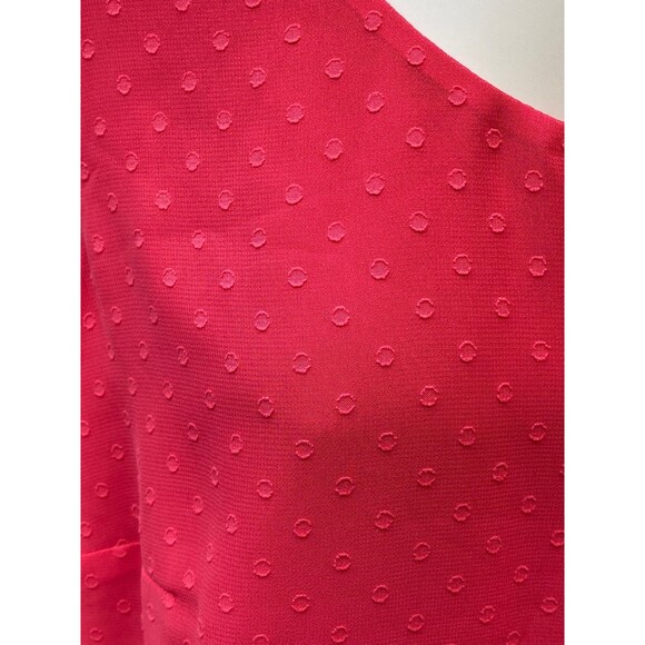 CHICO’s 0 swiss dot texture watermelon red tank top size 0/ small fully lined - Picture 7 of 7